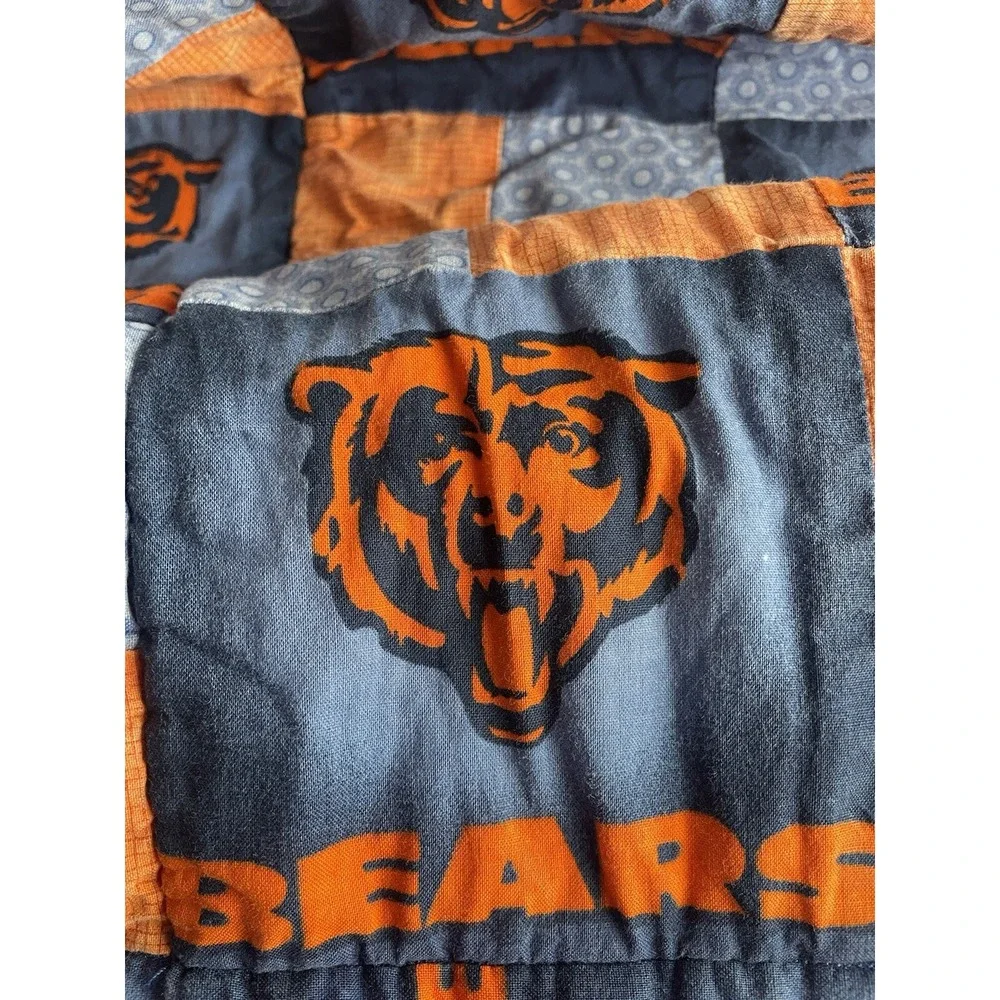 Baby Blanket Chicago Bears Cars Trucks‎ Crib Quilt Handmade 28 x 38